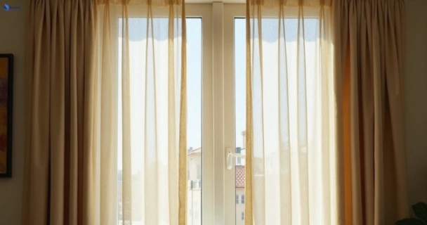 Dull dusty drapes in strathfield-nsw before professional cleaning